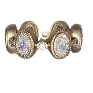 Sterling Silver Oval Cubic Zirconia Ring